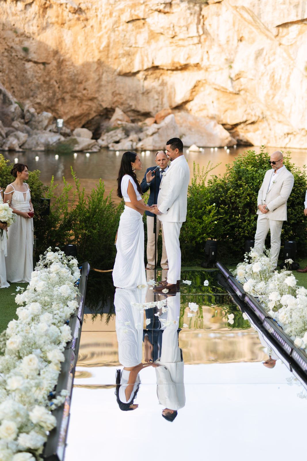 Wedding at Lake Vouliagmeni, Athens Riviera, Greece — photograph 1 of 5 by John Xenos