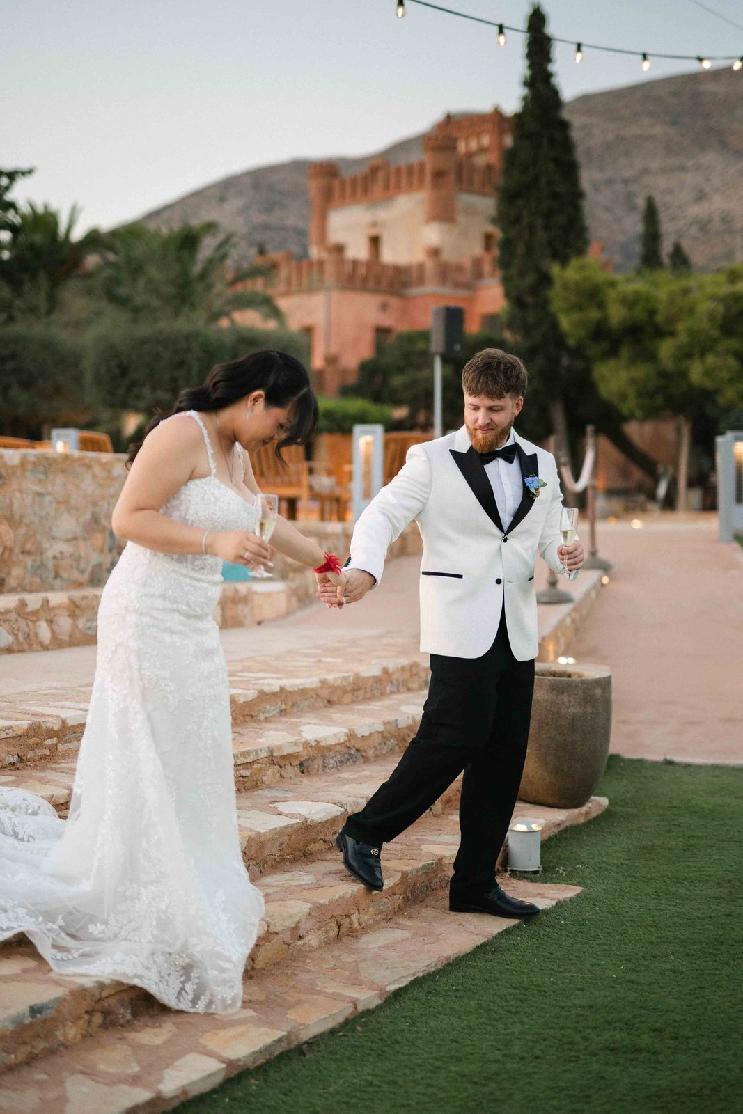 Couple portrait at a Pyrgos Melissourgou wedding, Athens